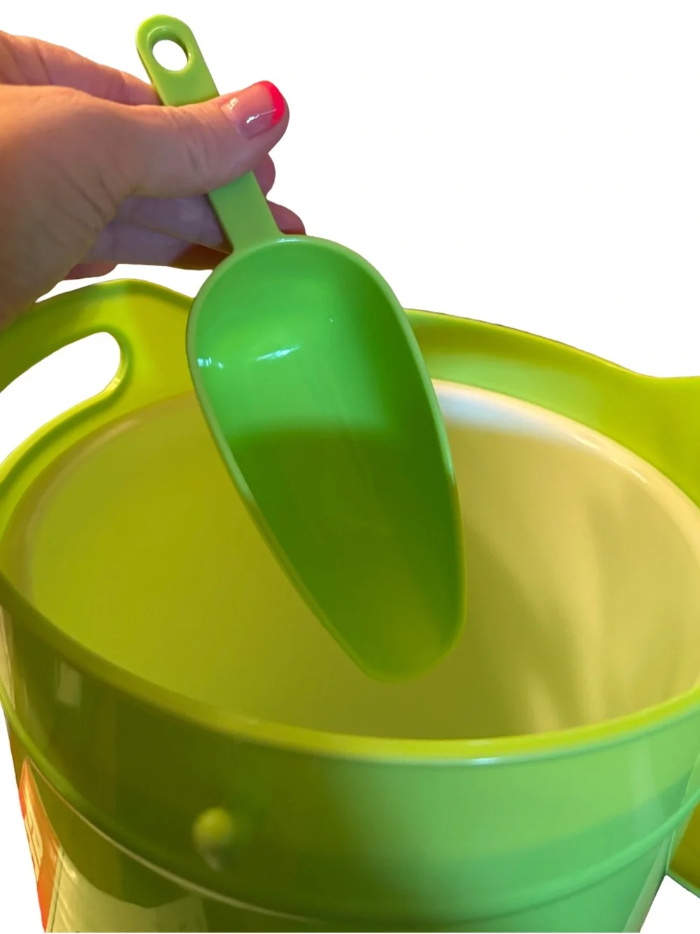 Retro Lime Green Insulated Ice Bucket & Scoop Set | New Never Used